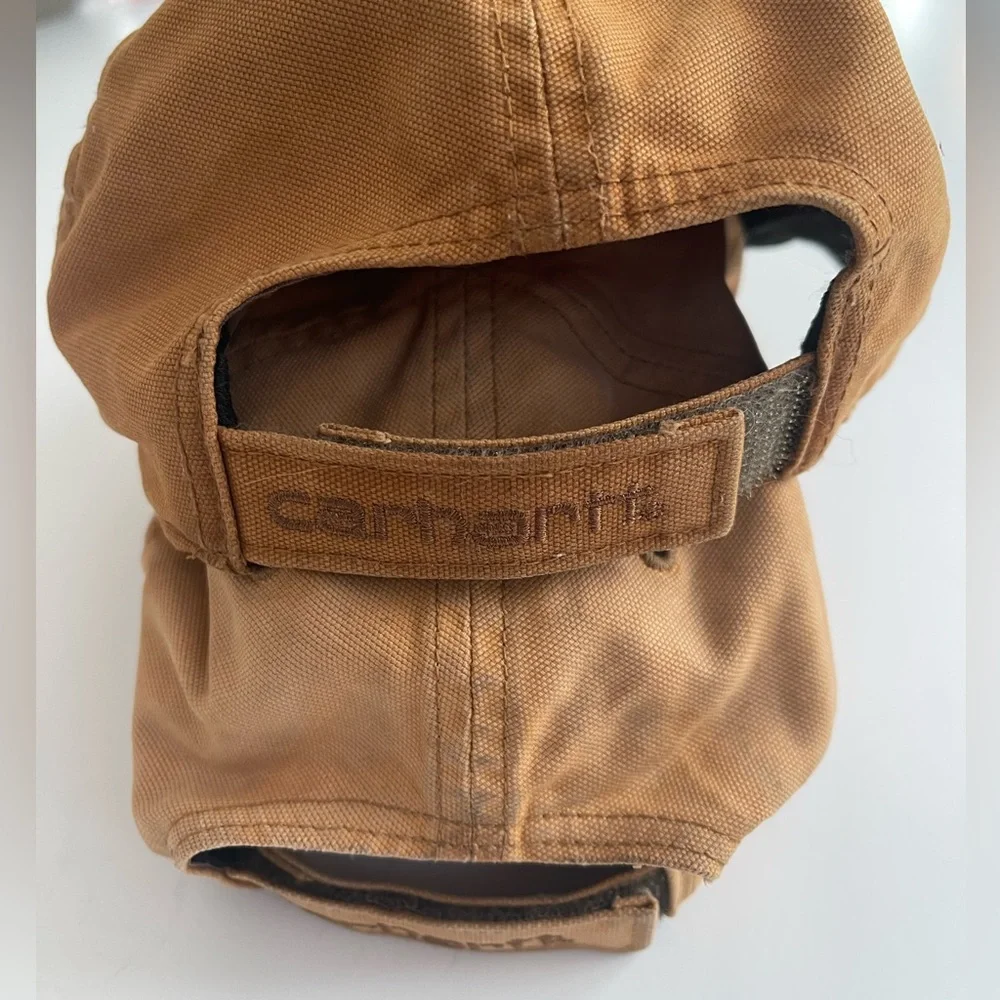 2 Distressed Thrashed Carhartt Baseball Caps Gold Tan